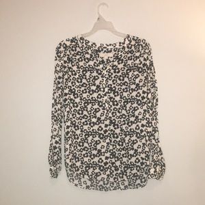 Flower print blouse small